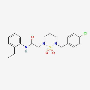 2-[6-(4-chlorobenzyl)-1,1-dioxido-1,2,6-thiadiazinan-2-yl]-N-(2-ethylphenyl)acetamide