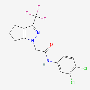 N-(3,4-dichlorophenyl)-2-[3-(trifluoromethyl)-5,6-dihydrocyclopenta[c]pyrazol-1(4H)-yl]acetamide