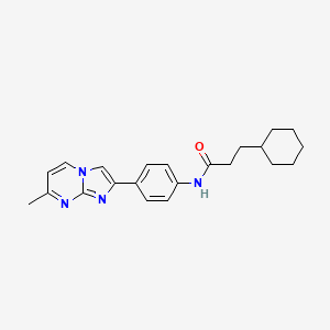 3-Cyclohexyl-N-(4-{7-methylimidazo[1,2-A]pyrimidin-2-YL}phenyl)propanamide