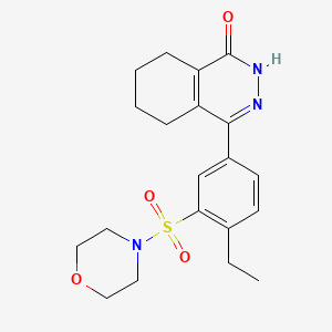 molecular formula C20H25N3O4S B11279330 4-[4-ethyl-3-(morpholin-4-ylsulfonyl)phenyl]-5,6,7,8-tetrahydrophthalazin-1(2H)-one 