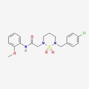 2-[6-(4-chlorobenzyl)-1,1-dioxido-1,2,6-thiadiazinan-2-yl]-N-(2-methoxyphenyl)acetamide