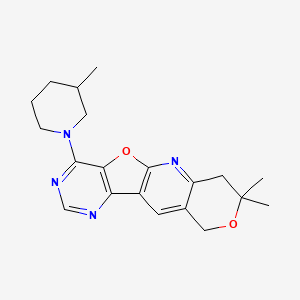 8,8-Dimethyl-1-(3-methyl-piperidin-1-yl)-8,9-dihydro-6H-7,11-dioxa-2,4,10-triaza-benzo[b]fluorene