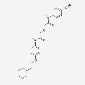 2-{2-[(4-cyanophenyl)amino]-2-oxoethoxy}-N-[4-(2-cyclohexylethoxy)phenyl]acetamide