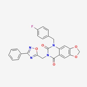 5-(4-fluorobenzyl)-7-[(3-phenyl-1,2,4-oxadiazol-5-yl)methyl][1,3]dioxolo[4,5-g]quinazoline-6,8(5H,7H)-dione