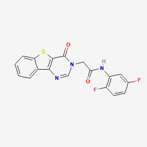 molecular formula C18H11F2N3O2S B11279387 N-(2,5-difluorophenyl)-2-(4-oxo[1]benzothieno[3,2-d]pyrimidin-3(4H)-yl)acetamide 