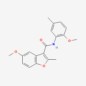 5-methoxy-N-(2-methoxy-5-methylphenyl)-2-methyl-1-benzofuran-3-carboxamide