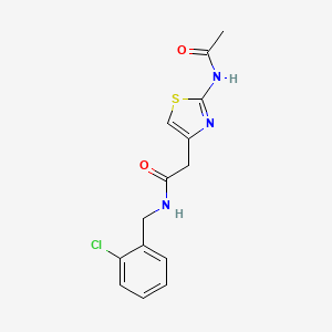 2-(2-acetamidothiazol-4-yl)-N-(2-chlorobenzyl)acetamide