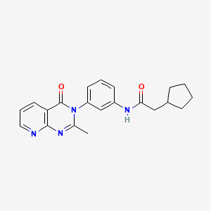 2-Cyclopentyl-N-{3-[2-methyl-4-oxopyrido[2,3-D]pyrimidin-3(4H)-YL]phenyl}acetamide