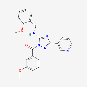 {5-[(2-methoxybenzyl)amino]-3-(pyridin-3-yl)-1H-1,2,4-triazol-1-yl}(3-methoxyphenyl)methanone