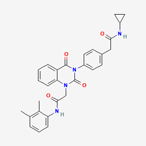 N-cyclopropyl-2-[4-(1-{[(2,3-dimethylphenyl)carbamoyl]methyl}-2,4-dioxo-1,2,3,4-tetrahydroquinazolin-3-yl)phenyl]acetamide