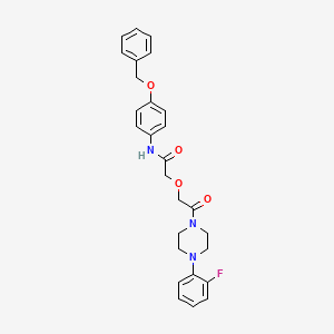 molecular formula C27H28FN3O4 B11279468 N-[4-(benzyloxy)phenyl]-2-{2-[4-(2-fluorophenyl)piperazin-1-yl]-2-oxoethoxy}acetamide 