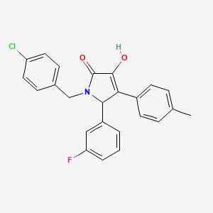 1-(4-chlorobenzyl)-5-(3-fluorophenyl)-3-hydroxy-4-(4-methylphenyl)-1,5-dihydro-2H-pyrrol-2-one