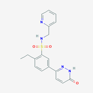 2-ethyl-5-(6-oxo-1,6-dihydropyridazin-3-yl)-N-(pyridin-2-ylmethyl)benzenesulfonamide