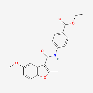 Ethyl 4-(5-methoxy-2-methyl-1-benzofuran-3-amido)benzoate