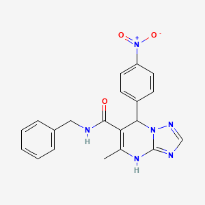 N-benzyl-5-methyl-7-(4-nitrophenyl)-4,7-dihydro[1,2,4]triazolo[1,5-a]pyrimidine-6-carboxamide