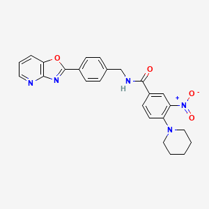 3-nitro-N-(4-[1,3]oxazolo[4,5-b]pyridin-2-ylbenzyl)-4-piperidin-1-ylbenzamide