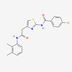 4-chloro-N-(4-{[(2,3-dimethylphenyl)carbamoyl]methyl}-1,3-thiazol-2-yl)benzamide