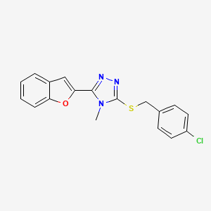 3-(1-benzofuran-2-yl)-5-[(4-chlorobenzyl)sulfanyl]-4-methyl-4H-1,2,4-triazole