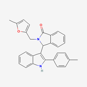 2-[(5-methylfuran-2-yl)methyl]-3-[2-(4-methylphenyl)-1H-indol-3-yl]-2,3-dihydro-1H-isoindol-1-one