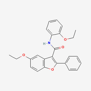 molecular formula C25H23NO4 B11279575 5-ethoxy-N-(2-ethoxyphenyl)-2-phenyl-1-benzofuran-3-carboxamide 