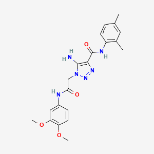 5-amino-1-{2-[(3,4-dimethoxyphenyl)amino]-2-oxoethyl}-N-(2,4-dimethylphenyl)-1H-1,2,3-triazole-4-carboxamide