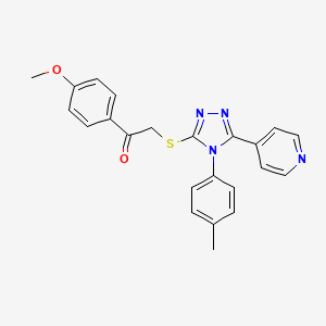 1-(4-methoxyphenyl)-2-{[4-(4-methylphenyl)-5-(pyridin-4-yl)-4H-1,2,4-triazol-3-yl]sulfanyl}ethan-1-one