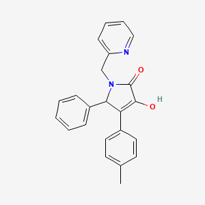 3-hydroxy-4-(4-methylphenyl)-5-phenyl-1-(pyridin-2-ylmethyl)-1,5-dihydro-2H-pyrrol-2-one