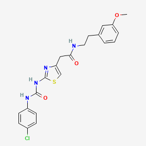 2-(2-(3-(4-chlorophenyl)ureido)thiazol-4-yl)-N-(3-methoxyphenethyl)acetamide