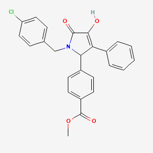 molecular formula C25H20ClNO4 B11279637 methyl 4-[1-(4-chlorobenzyl)-4-hydroxy-5-oxo-3-phenyl-2,5-dihydro-1H-pyrrol-2-yl]benzoate 