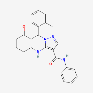 9-(2-methylphenyl)-8-oxo-N-phenyl-4,5,6,7,8,9-hexahydropyrazolo[5,1-b]quinazoline-3-carboxamide