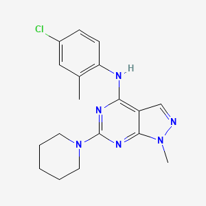 N-(4-chloro-2-methylphenyl)-1-methyl-6-(piperidin-1-yl)-1H-pyrazolo[3,4-d]pyrimidin-4-amine