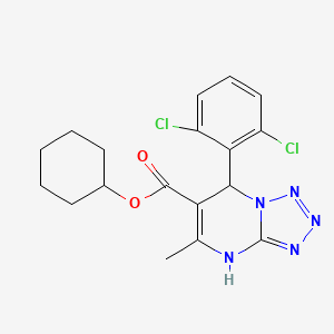 Cyclohexyl 7-(2,6-dichlorophenyl)-5-methyl-4,7-dihydrotetrazolo[1,5-a]pyrimidine-6-carboxylate