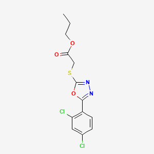 Propyl 2-{[5-(2,4-dichlorophenyl)-1,3,4-oxadiazol-2-yl]sulfanyl}acetate