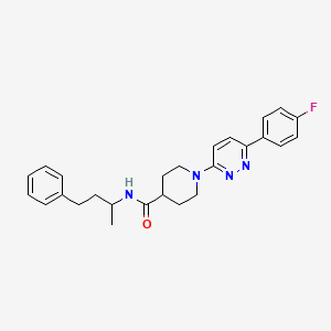 molecular formula C26H29FN4O B11279746 1-[6-(4-Fluorophenyl)pyridazin-3-YL]-N-(4-phenylbutan-2-YL)piperidine-4-carboxamide 