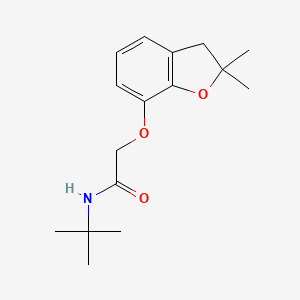 molecular formula C16H23NO3 B11279756 N-(tert-butyl)-2-((2,2-dimethyl-2,3-dihydrobenzofuran-7-yl)oxy)acetamide 