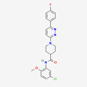 molecular formula C23H22ClFN4O2 B11279764 N-(5-chloro-2-methoxyphenyl)-1-[6-(4-fluorophenyl)pyridazin-3-yl]piperidine-4-carboxamide 