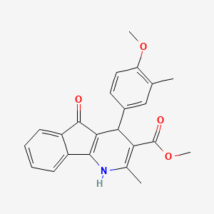 methyl 4-(4-methoxy-3-methylphenyl)-2-methyl-5-oxo-4,5-dihydro-1H-indeno[1,2-b]pyridine-3-carboxylate