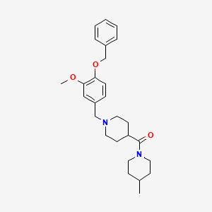 {1-[4-(Benzyloxy)-3-methoxybenzyl]piperidin-4-yl}(4-methylpiperidin-1-yl)methanone