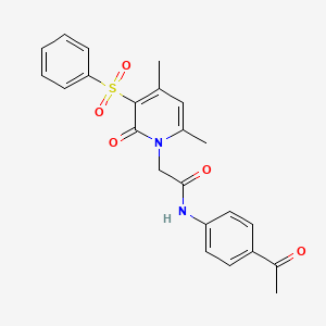 N-(4-acetylphenyl)-2-[4,6-dimethyl-2-oxo-3-(phenylsulfonyl)pyridin-1(2H)-yl]acetamide