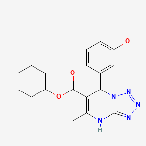 molecular formula C19H23N5O3 B11279843 Cyclohexyl 7-(3-methoxyphenyl)-5-methyl-4,7-dihydrotetrazolo[1,5-a]pyrimidine-6-carboxylate 