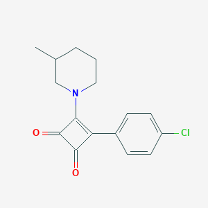 3-(4-Chlorophenyl)-4-(3-methylpiperidin-1-yl)cyclobut-3-ene-1,2-dione