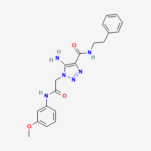 5-amino-1-{2-[(3-methoxyphenyl)amino]-2-oxoethyl}-N-(2-phenylethyl)-1H-1,2,3-triazole-4-carboxamide