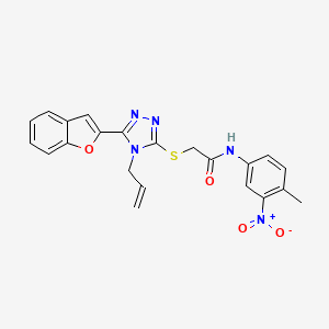 2-{[5-(1-benzofuran-2-yl)-4-(prop-2-en-1-yl)-4H-1,2,4-triazol-3-yl]sulfanyl}-N-(4-methyl-3-nitrophenyl)acetamide