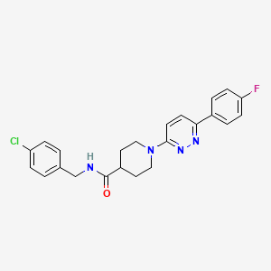 molecular formula C23H22ClFN4O B11279918 N-(4-chlorobenzyl)-1-(6-(4-fluorophenyl)pyridazin-3-yl)piperidine-4-carboxamide 