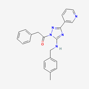 1-{5-[(4-methylbenzyl)amino]-3-(pyridin-3-yl)-1H-1,2,4-triazol-1-yl}-2-phenylethanone