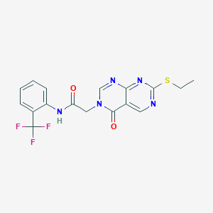 2-[7-(ethylsulfanyl)-4-oxopyrimido[4,5-d]pyrimidin-3(4H)-yl]-N-[2-(trifluoromethyl)phenyl]acetamide