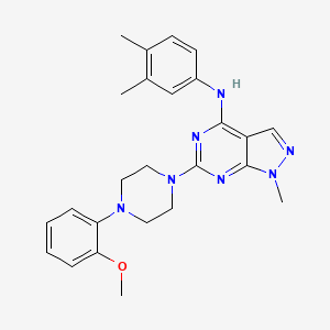 N-(3,4-dimethylphenyl)-6-[4-(2-methoxyphenyl)piperazin-1-yl]-1-methyl-1H-pyrazolo[3,4-d]pyrimidin-4-amine