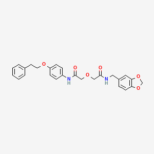 2-{2-[(1,3-benzodioxol-5-ylmethyl)amino]-2-oxoethoxy}-N-[4-(2-phenylethoxy)phenyl]acetamide