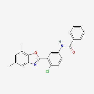 N-[4-chloro-3-(5,7-dimethyl-1,3-benzoxazol-2-yl)phenyl]benzamide