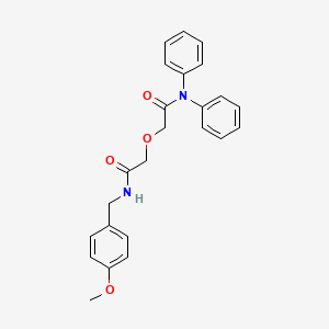 molecular formula C24H24N2O4 B11280055 2-{2-[(4-methoxybenzyl)amino]-2-oxoethoxy}-N,N-diphenylacetamide 